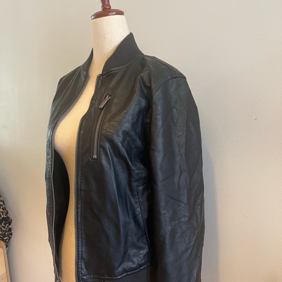 Black Faux Leather Jacket - Picture 5 of 5
